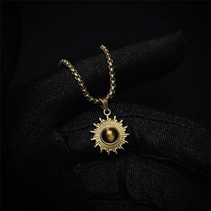 Nuova Collana con Ciondolo a Forma di Girasole alla Moda per <span class=keywords><strong>Uomo</strong></span>, Catena Versatile per Felpa, Accessori all'Ingrosso - Product Image 2