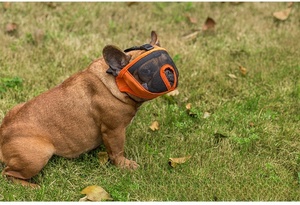 USMILEPET Bulldog bozal tela de malla de tela Oxford perro braquicefálico anti-mordedura y anti-ladrido bozal para paseos al aire libre - Product Image 3