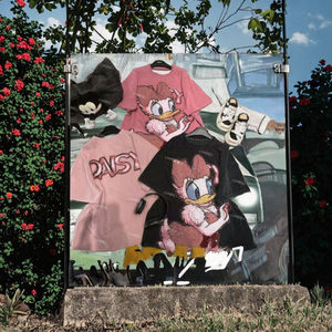 Женская футболка оверсайз, с вышивкой, 0459 - Product Image 4