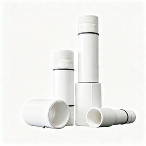 Tuyau de colonne en PVC blanc fileté de 110 mm x 90 mm pour pompe submersible, tube de puits profond de 3 " et 4 ", écran de puits fendu en PVC pour forage - Product Image 1