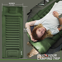 Matelas de camping gonflable avec pompe intégrée, épaisseur 6 pouces, ultraléger, imperméable, 4 saisons