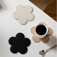 Sous-verre de style nordique créatif en forme de fleur, résistant à la chaleur, pour tasses à café, bar et restaurant
