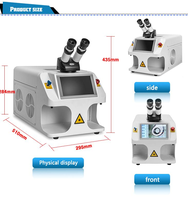 Machine de soudage laser automatique à chaîne 60W pour la réparation de colliers et bagues en or, soudeuse laser YAG CCD de bureau