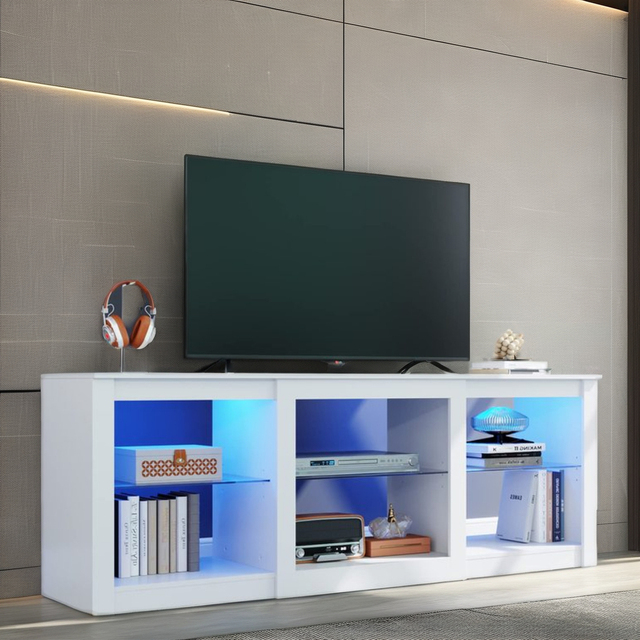 Modern Luxury Adjustable Wooden TV Stand Cabinet with Panel Design for Living Room Bedroom Apartment Hotel Use Customizable