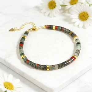 Rainbow Fluorite Women's Trendy Dainty Minimalist Beads <b>Adjustable</b> <b>Bracelet</b> Healing Meditation Protection Inner Peace Gift - Product Image 3