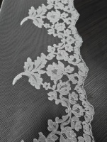 Dentelle brodée tricotée à motif floral vintage, garniture blanche pour vêtements féminins, lingerie, accessoires textiles de maison, fabrication écologique