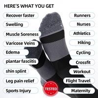 Bas de compression en spandex pour voyage avec logo personnalisé Chaussettes de compression graduées 20-30mmhg médicales