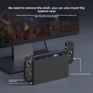 Jemdo <span class=keywords><strong>Zelda</strong></span> Kingdom <span class=keywords><strong>Tears</strong></span> Étui de protection souple en TPU + PC givré avec base enfichable pour YJ-0033 NS OLED - Product Image 5