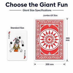 Baraja de <span class=keywords><strong>Tarot</strong></span> y Cartas Gigantes Jumbo 6X Tamaño Estándar Premium 28x20cm, Mazo de Póker Portátil con Logotipo Personalizado para Fiestas y Espectáculos - Product Image 2