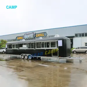 Kampconcessie Aanhangwagen Food Truck Volledig Uitgerust Restaurant Comercial Street Food Kar Mobiele Keuken Container Bar