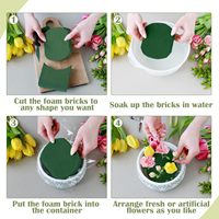 Bloques de Espuma Artificial para Arreglos Florales Qibai, Espuma Verde para Plantas, Plástico Fenólico
