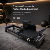 Le meilleur des meilleurs : Machine Reformer avec barre de repose-pieds réglable, en aluminium noir, pour studio