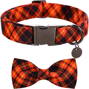 NiBao Schattige Hondentuig met Afneembare Vlinderdas, Schattige Geruite Hondentuig voor Hondencadeaus - Product Image 1