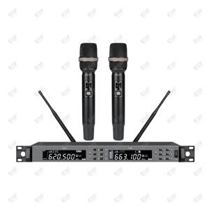Micrófono Inalámbrico Portátil Profesional de Doble Canal EIF HD-1100 para Karaoke, Alta Calidad, XLR - Product Image 2