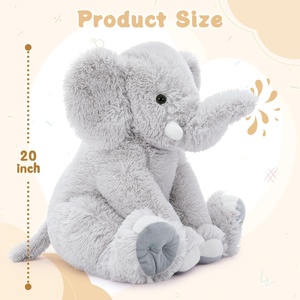Phim Hoạt Hình Động Vật Voi 20Inch Màu Xám Màu Hồng Màu Xanh Trọng Elephant Thú Nhồi Bông Mềm Voi Đồ Chơi Sang Trọng Cho Cô Gái Chàng Trai - Product Image 5