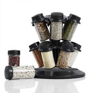 12-In-1 Rotating <b>Spice</b> Rack 360 Swivel Kitchen Seasoning Storage Holder Salt Shaker Kitchen Organizers - Product Image 1