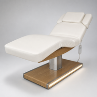 Lit de beauté électrique à 3 moteurs, base en métal, capacité de charge de 200 kg, télécommande, hauteur réglable, microblading, soins de la peau, salon