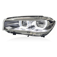 Feux avant SJC Auto V2 Dual DRL pour BMW X5 F15 2014-2018, phares adaptatifs Plug and Play, DRL jaune et blanc, yeux d'ange