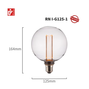 Precio de fábrica Venta caliente ámbar claro regulable <span class=keywords><strong>E27</strong></span> <span class=keywords><strong>G125</strong></span> 2,5 W/3,5 W/4W bombilla Led luces Vintage bombilla de filamento decorativa - Product Image 1