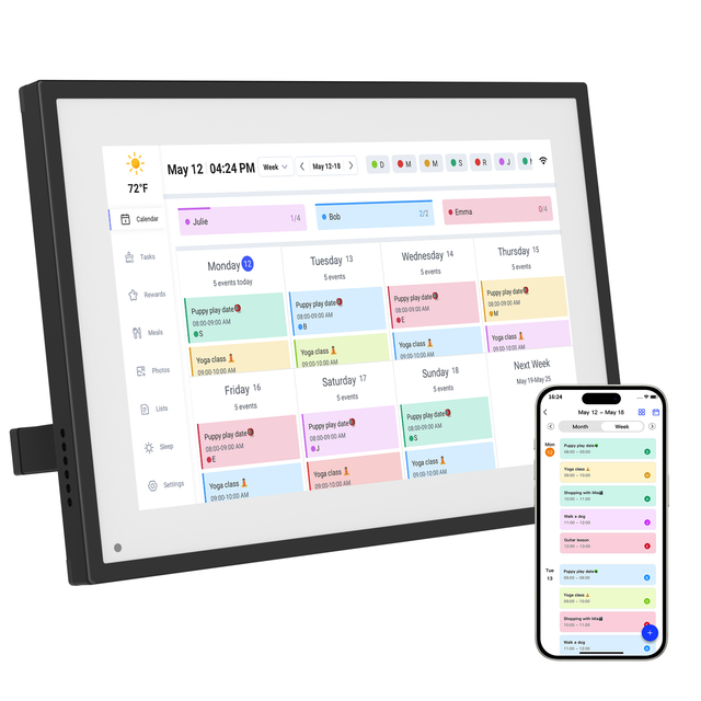 10.1" 15.6" 21.5 "32" Smart Wifi Digital Wall Calendar Touch Screen Display Digital Calendar with Reminders/clock