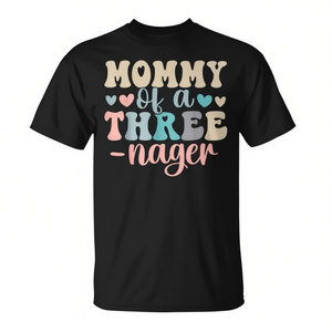 T-shirt bohème assorti pour la famille, pour la troisième anniversaire de maman de trois enfants - Product Image 2