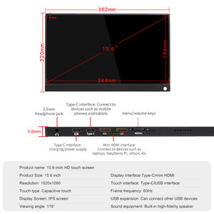 Schermo Touch HD da 15,6 Pollici con Risoluzione 1920*1080 Compatibile con Jetson Nano, Jetson Orin, RDK X3 X5 e Raspberry <span class=keywords><strong>Pi</strong></span> 5 - Product Image 5