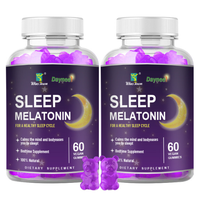 Gommes à la mélatonine pour un sommeil profond et une relaxation optimale - Complément alimentaire végétalien, Gommes de soutien au sommeil à base de plantes, Directement de l'usine