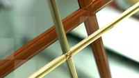 Barre décorative géorgienne moderne en verre isolant creux à rayures, prix raisonnable, pour la décoration intérieure des fenêtres et des portes, 3 m/barre