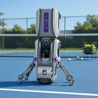 Robot de tennis guidé par l'IA, machine automatique de lancer de balles de tennis, appareil d'entraînement durable pour débutants, pour un entraînement individuel