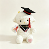 Peluche Mouton de Remise de Diplôme avec Toque de Baccalauréat, Adorable Peluche Agneau, Cadeau Souvenir de Remise de Diplôme OEM