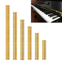 Charnière de porte moderne en acier inoxydable avec trous, charnière piano robuste pour portes d'armoires, charnière piano à espacement personnalisé