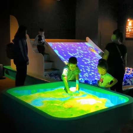 Interactive Indoor Sand Table for Kids Projection Drawing and Sandbox Games with Pandora Projection Floor