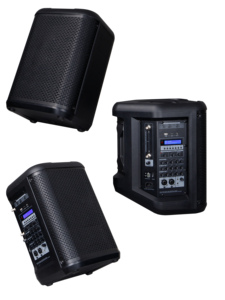 Haut-parleur portable d'extérieur OEM personnalisé RS-708, 8 pouces, sans fil, 2 microphones, karaoké, fête, DJ, caixa de som - Product Image 3