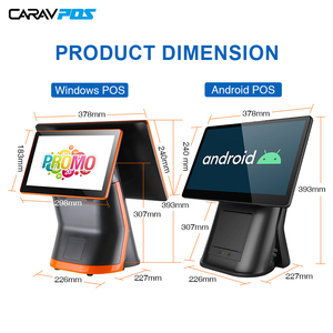 15.6 Inch 11.6 Inch Dual Screen 4G Android <strong>Pos</strong> Terminal Machine with Printer 58mm 80mm - Product Image 5