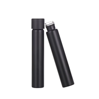 Tube en verre personnalisé avec logo 22*125mm, résistant aux enfants, à ouverture par pression et rotation, avec capuchon électroplaqué et fond plat, doté d'un capuchon CR