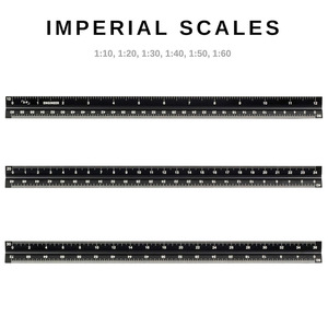 Bview Art Professional <span class=keywords><strong>30</strong></span> <span class=keywords><strong>cm</strong></span> regla de escala Triangular duradera de <span class=keywords><strong>aluminio</strong></span> seis escalas logotipo Cusrom para herramienta de borrador de ingeniería de dibujo - Product Image 5