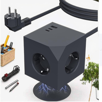 Nouvelle prise cube PD 20W à charge rapide, prise d'extension moderne avec 3 ports USB et 3 prises AC, fonction magnétique, Corée/Allemagne KC/GS