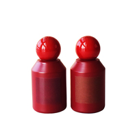 Flacon de parfum rouge brillant de luxe personnalisé 30ml 50ml 100ml Flacon de pulvérisation de parfum en verre à sertir avec boîte d'emballage et LOGO
