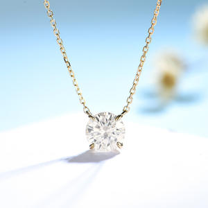 KUOLOLIT HK – collier en or rose 10K pour femmes, diamant Moissanite naturel, pendentif de fiançailles, bijoux fins - Product Image 3