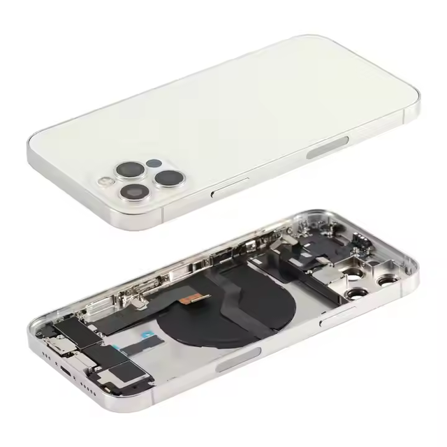 Battery Cover for iPhone XR X XS 11 12 Mini 13 Pro 14 Plus 15 Pro Max Back Housing With Top Flex Repair Mobile Phone Housings