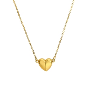 Collar de <span class=keywords><strong>Pareja</strong></span> con Colgante de Corazón Personalizado <span class=keywords><strong>en</strong></span> Acero Inoxidable con Baño PVD y Cadena, Regalo <span class=keywords><strong>para</strong></span> Mujer <span class=keywords><strong>en</strong></span> San Valentín - Product Image 1