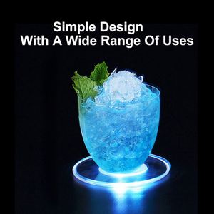 Wholesales Custom Led Glittering Ultra-Thin <b>Clear</b> Transparent Acrylic Coaster for Bar - Product Image 3