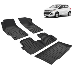 Tapetes M400 Para Piso Delantero, Trasero y Maletero, Alfombrillas Para Todo Clima de Bandeja Profunda Para <span class=keywords><strong>Chevrolet</strong></span> Spark GT 2015-2022, Alfombra de TPE Termoformado M400 - Product Image 2