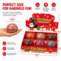 Juguetes de Peluche Suaves con Forma de Bollos Grandes de Navidad con Purpurina y Maltosa, 8.5 cm, para Niños y Adultos
