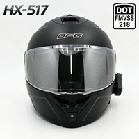 Pabrik DFG Grosir Helm Modular Berkualitas Tinggi Bersertifikasi DOT, Visor Ganda, Visor Iridium yang Dapat Ditingkatkan, Spoiler LED, Bluetooth