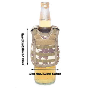 Gilet de maintien au frais tactique robuste compatible MOLLE, mini, pour boissons et bière, utilisation en extérieur - Product Image 1