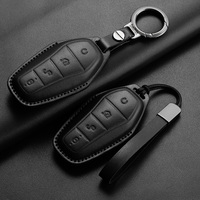 Housse de clé de voiture pliable en cuir robuste et durable pour BYD Haio/Haotin/Han/Song/Plus/Tang/DMI/Qin/Pro/Yuan/E2/Frigate/Seal 6/7
