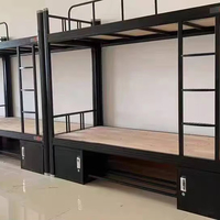 Lit superposé réglable double étage portable pour entrepôt, chambre et école