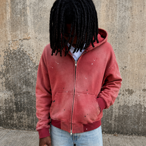 Streetwear Manufacturer Blank <b>paint</b> Men Heavyweight Hoodies Custom Oversized Sunfaded Washed Vintage distressed Hoodie - Product Image 2