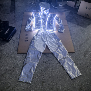 Led <b>Illuminated</b> Costume High Hat With White Light Flashing Stage Performance Outfits Unisex - Product Image 4